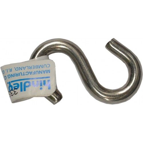 Durable stainless steel S.HOOK TAG #33SS, 6mm x 50mm, perfect for heavy-duty hanging and organization.