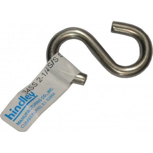 S.HOOK TAG Stainless Steel #34SS, a durable 6mm wide hook for secure indoor and outdoor hanging tasks.
