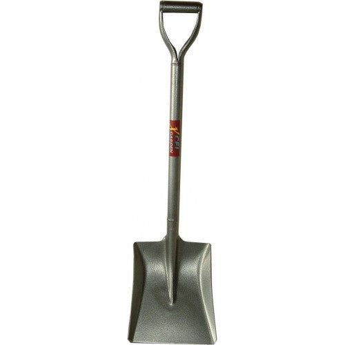 All steel greyhammertone shovel with a 260mm wide blade and ergonomic handle, perfect for gardening and construction tasks.