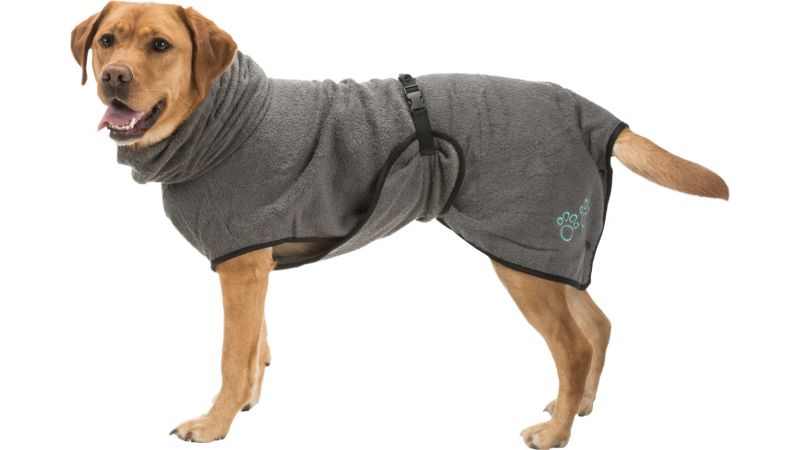 Bathrobe for Dogs Grey XS - 30cm