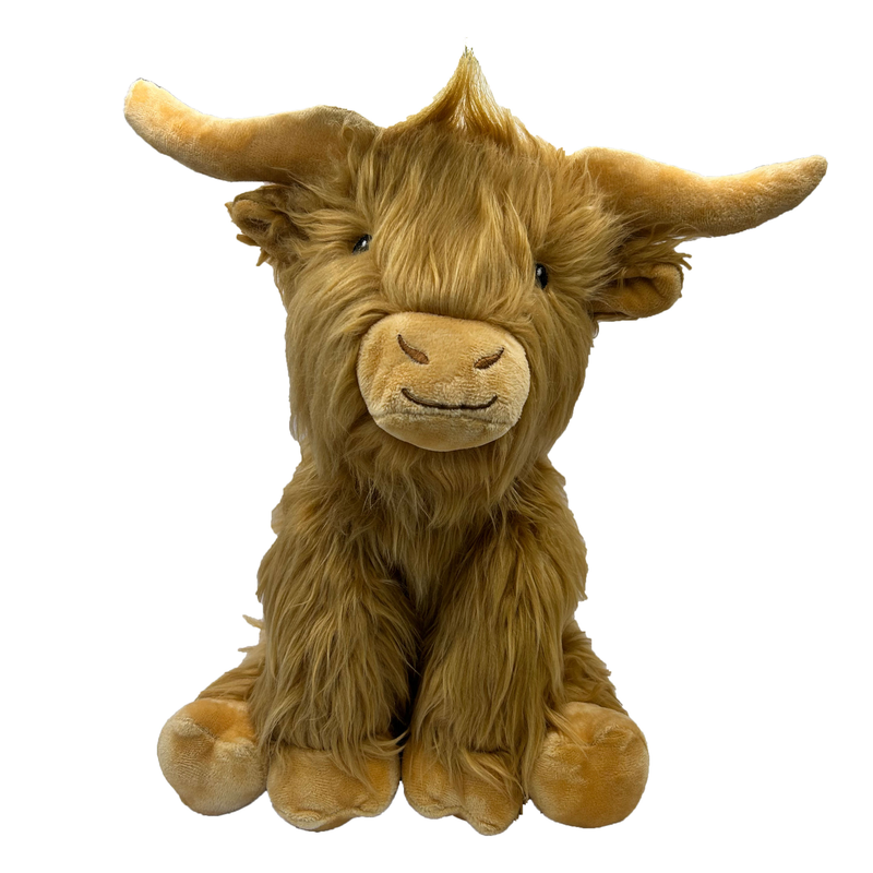 Dog Toy Plush Highland Cow Shaggy 35cm