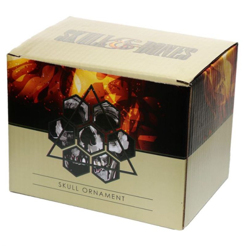 Ornament - Day of the Dead Floral Print Skull (14.5cm)