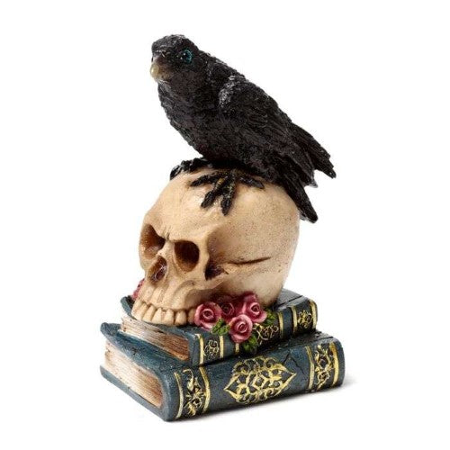 Ornament - Crow Perched on Skull & Books (Set of 2 Asstd)