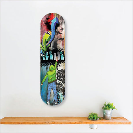 Vibrant Graffiti Kiwi Wall Art on 4mm thick ACM, ideal for indoor/outdoor decor, showcasing New Zealand's artistic flair.