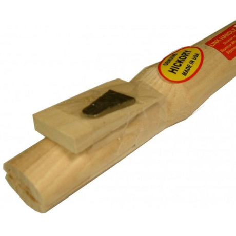 Durable 36-inch sledgehammer handle made from American hickory, designed for heavy-duty tasks and maximum control.