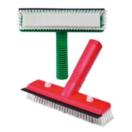 Long handle window brush and scraper, 1220mm, featuring a brush, sponge, and squeegee for streak-free cleaning.