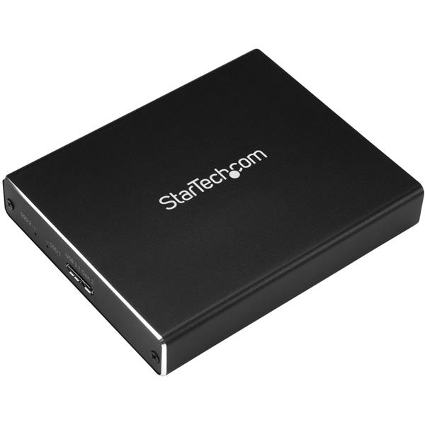 High-Speed Dual-Slot M.2 NGFF SATA SSD Drive Enclosure - USB 3.1 RAID Storage Solution