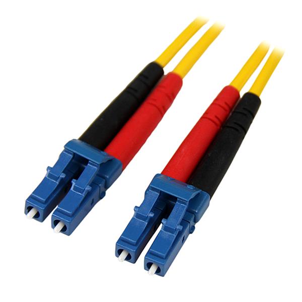 High-speed LSZH 4m single-mode fiber optic cable with LC connectors for reliable data transmission in various settings.