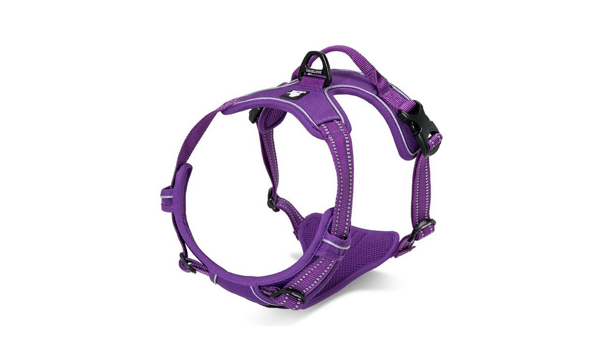 Dog Harness - Deluxe Mesh Purple (Medium)