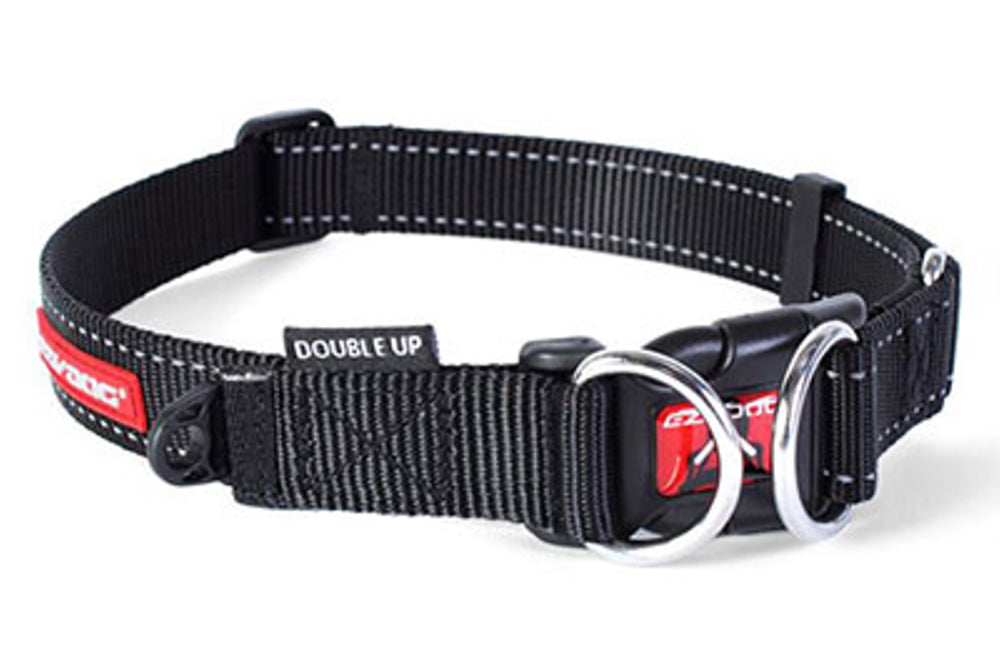 Dog Collar - EzyDog Collar Double Up Small Black