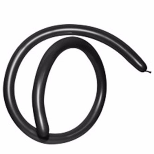 160QT Fashion Black Modelling Latex Balloons - Pack of 50