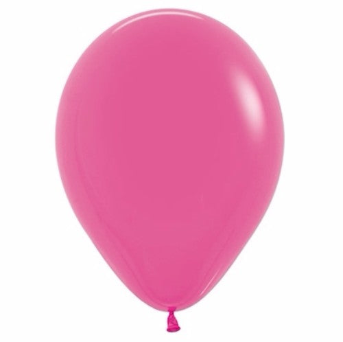 Pack of 100 fuchsia pink 30cm latex balloons by Sempertex, ideal for vibrant party decorations.