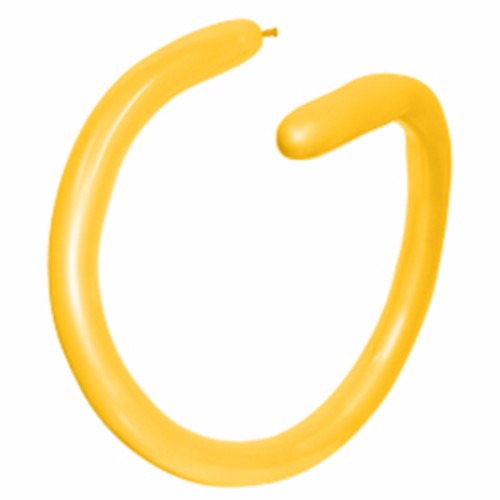 Pack of 100 goldenrod modelling latex balloons, perfect for creative balloon art and vibrant party decorations.