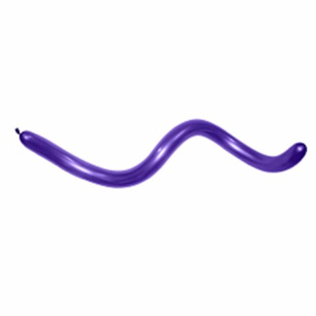 Pack of 20 purple violet modelling latex balloons for creative party decorations, measuring 7.5cm x 150cm when inflated.