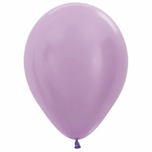 12cm Pearl Satin Lilac Lavender Latex Balloons - Pack of 50