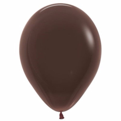12cm Fashion Chocolate Latex Balloons in rich brown, pack of 50, perfect for elegant celebrations and party decorations.