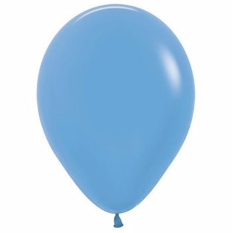 Vibrant neon blue latex balloons in a pack of 25, perfect for elevating celebrations and party decorations.