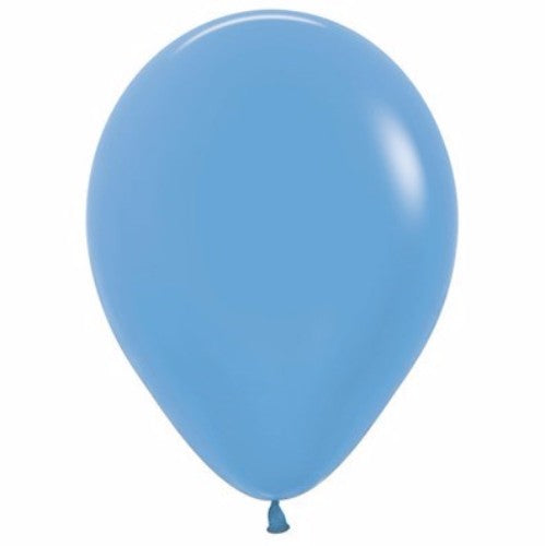 Vibrant 12cm neon blue latex balloons, pack of 50, perfect for festive decorations and celebrations.