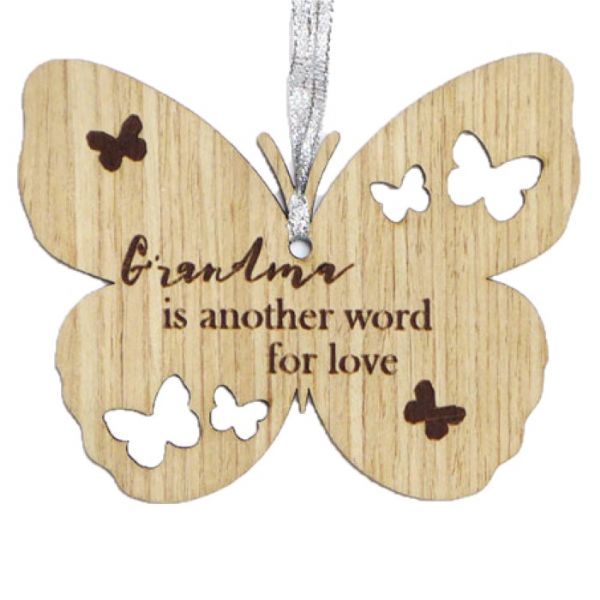 Grandma Butterfly Kisses Hanging Ornament