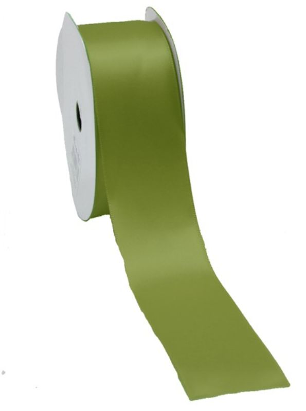 Satin Ribbon Single Face in Moss