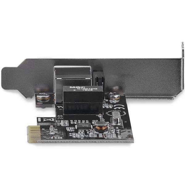 Low-profile PCIe Gigabit NIC network card with 1 RJ45 port for high-speed connectivity in servers and workstations.