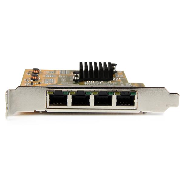 4-Port PCIe Gigabit Network Adapter Card with 4 Ethernet ports for high-speed connectivity in servers and workstations.