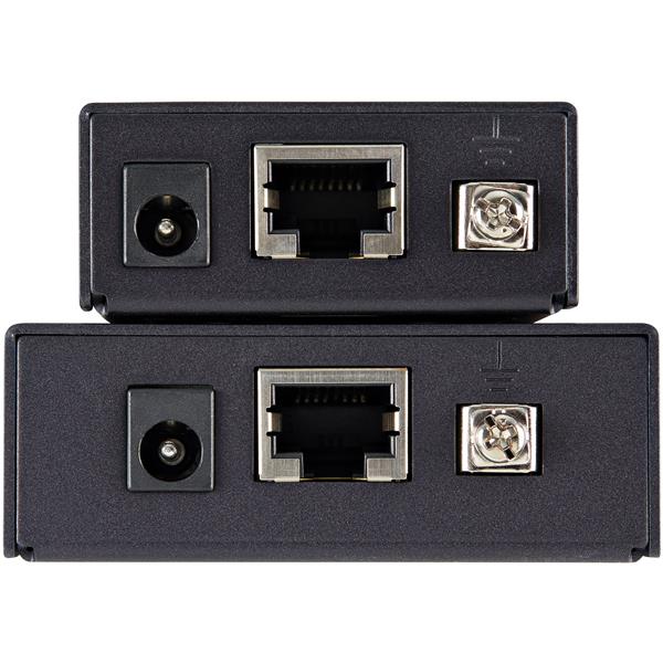 4K HDMI over CAT5 extender for long-distance video, powering devices through a single cable up to 330 feet.