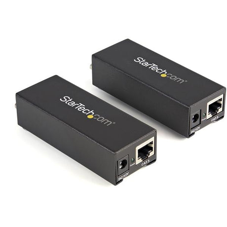 VGA to Cat5 Extender Kit enabling 250ft signal transmission for monitors and projectors in various environments.