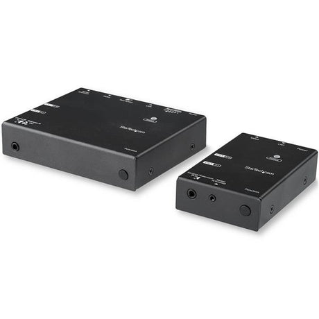 HDMI Over IP Extender Kit for 1080p video and audio transmission over long distances with advanced compression technology.