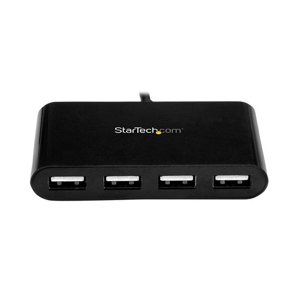4-Port USB-C Hub - Mini USB-C to 4x USB-A Adapter - Compact USB 2.0 Hub for Laptops