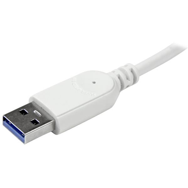 Compact 4-Port USB 3.0 Hub with Built-in Cable for MacBook and Laptop - Durable Aluminum Design