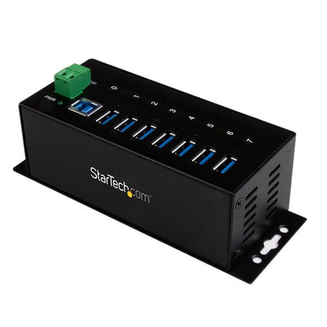 7-Port USB 3.0 Industrial Hub with ESD Protection, designed for robust connectivity and fast charging in harsh environments.