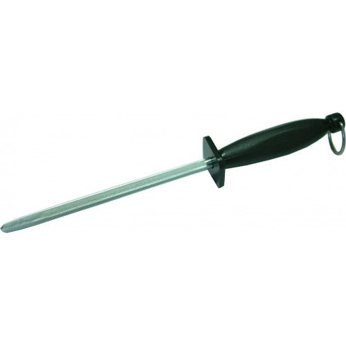 Household Steel Egginton P33 knife sharpener with 8" blade and ergonomic plastic handle for easy, effective sharpening.