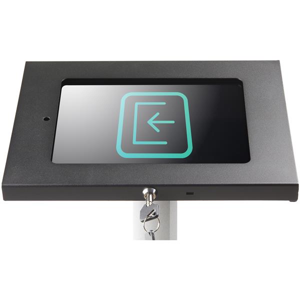 Secure Lockable Floor Stand for iPad and 9.7" Tablets - Ideal for Kiosks and Displays