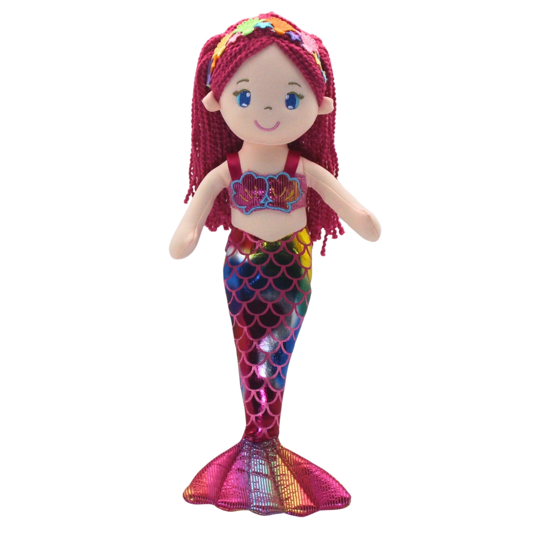 Soft Plush Toy - Miriam Mermaid. Mermaid with Red Hair
