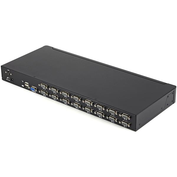 16-Port 1U Rackmount USB KVM switch with OSD, cables, and lifetime support for efficient server management.