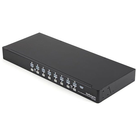 16-Port 1U Rackmount USB KVM Switch with OSD for managing up to 16 computers from a single interface for IT professionals.