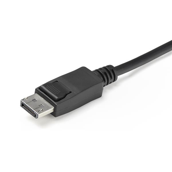 2 Port DisplayPort KVM Switch allows control of two computers in 4K 60Hz; includes USB cables and easy remote switching.