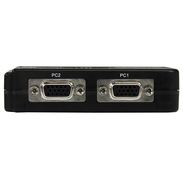 2 Port USB KVM Switch Kit for seamless control of 2 computers, includes audio, VGA support, and essential cables.