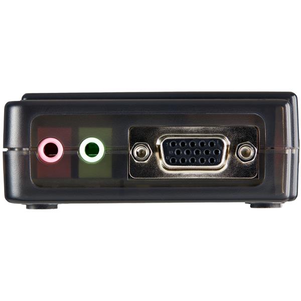 4 Port USB KVM Switch with Cables and Audio - Control 4 Computers with One Keyboard and Monitor