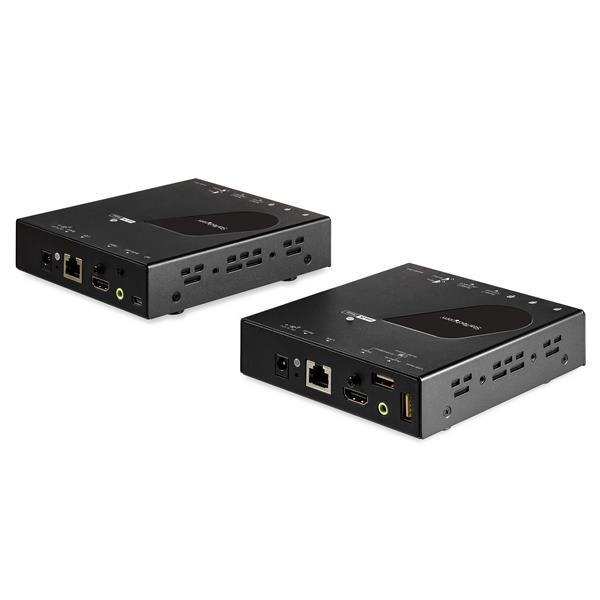 StarTech.com HDMI KVM Extender enabling 4K UHD remote control of computers via LAN, supports up to 330 feet distance.