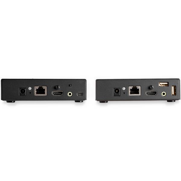 StarTech.com HDMI KVM Extender kit offering 4K 30Hz remote control of computers via LAN, ideal for multiple displays.