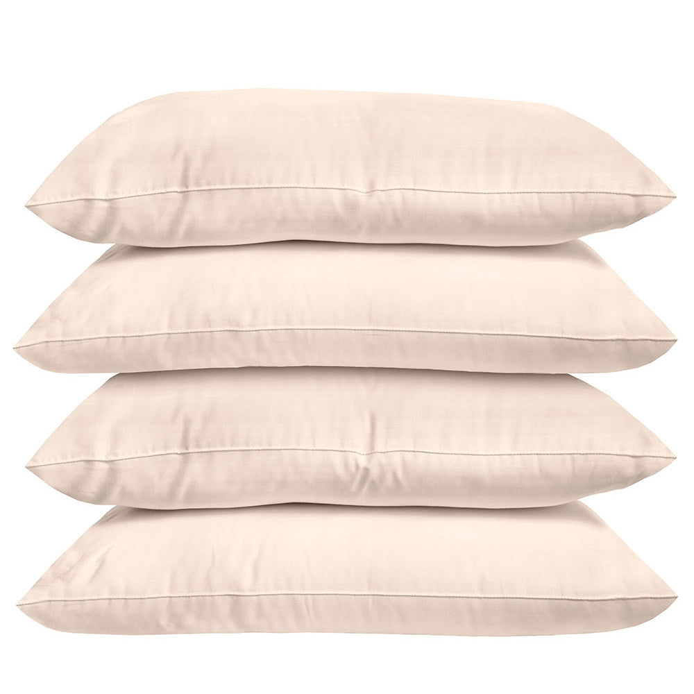 Plain Dyed Standard Pillowcase 4 Pack Sand- Bambury