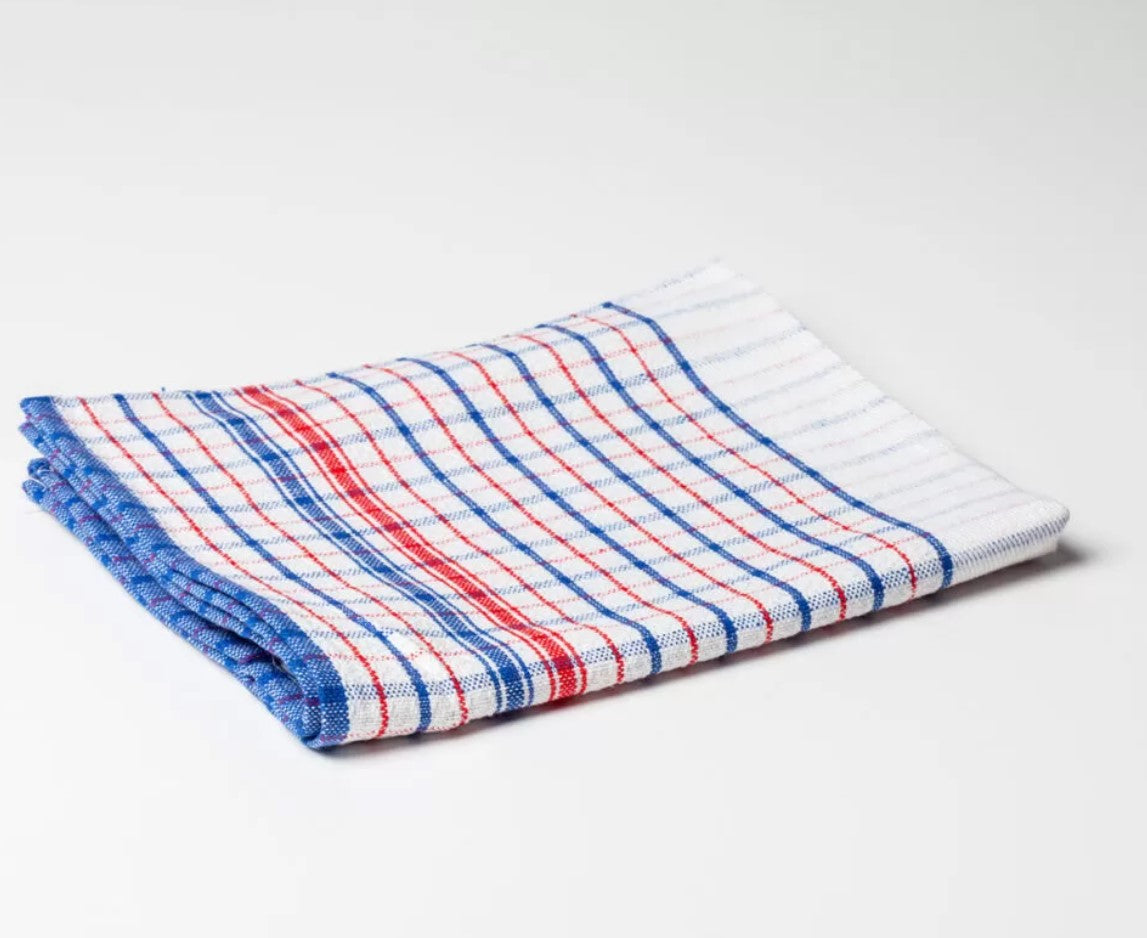 Tea Towel #10 - Red/Blue