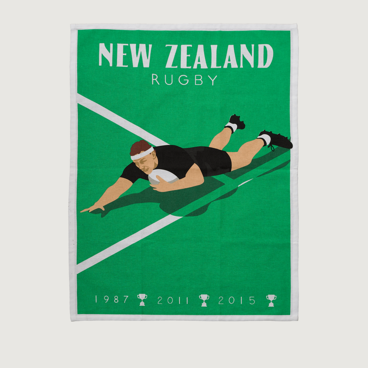 Moana Road - NZ Aotearoa Tea Towels - Rugby - Set of 5