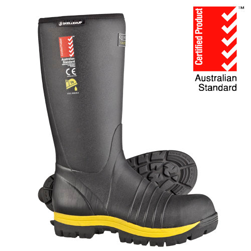 Men's Quatro Safety Insulated Knee Gumboots (Size 4)