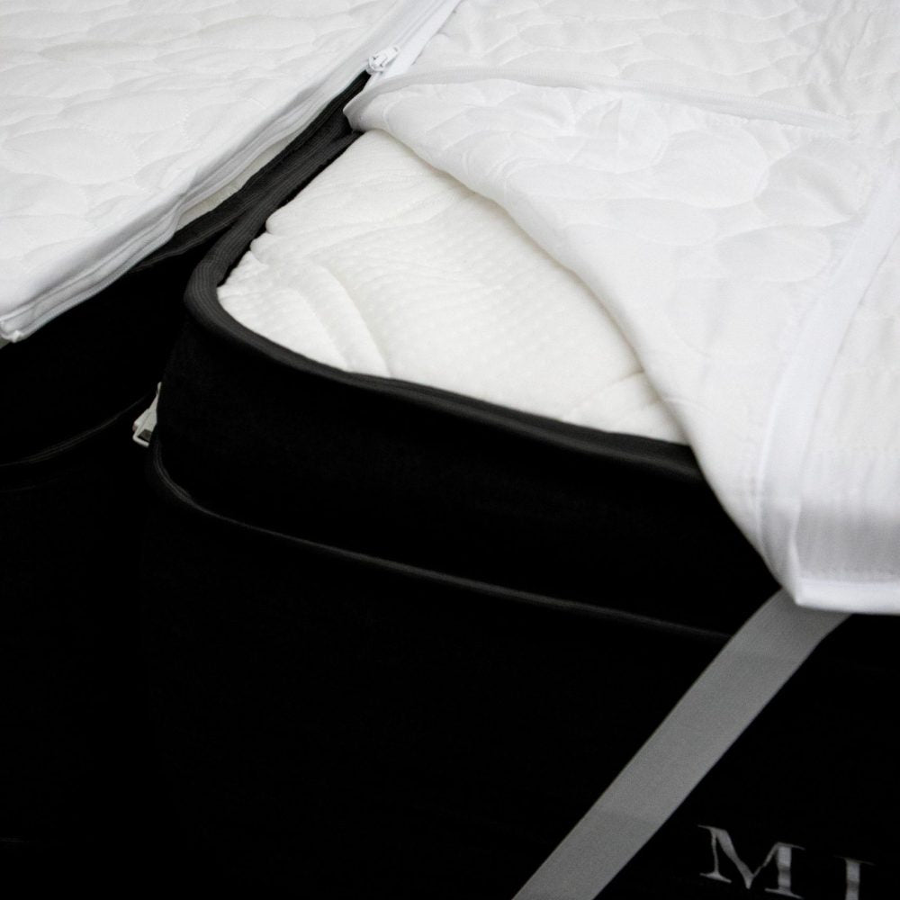 Quilted Mattress Protector - DreamGreen Corner Strap Split & Zip (Super King)