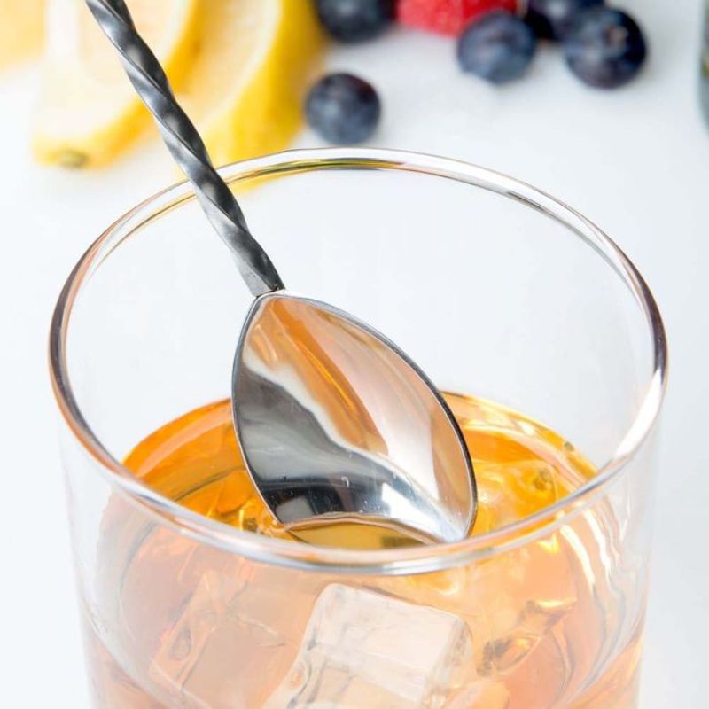 BAR MUDDLING SPOON WITH MASHER (27.5cm)