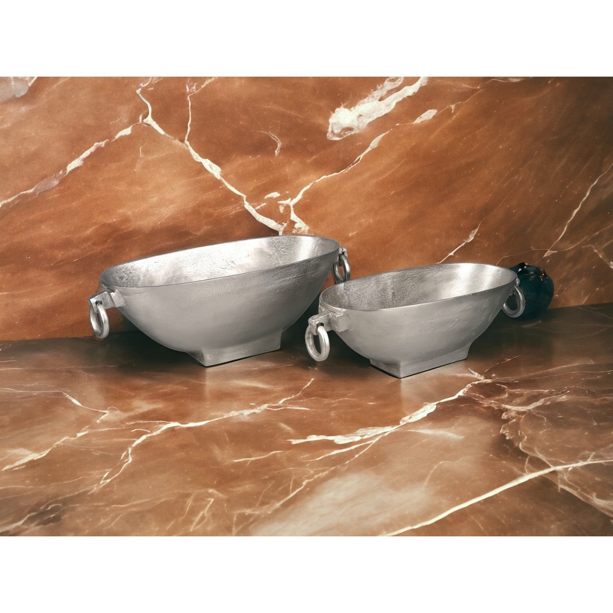 Oval Handle Bowl - Aluminium L (Silver)