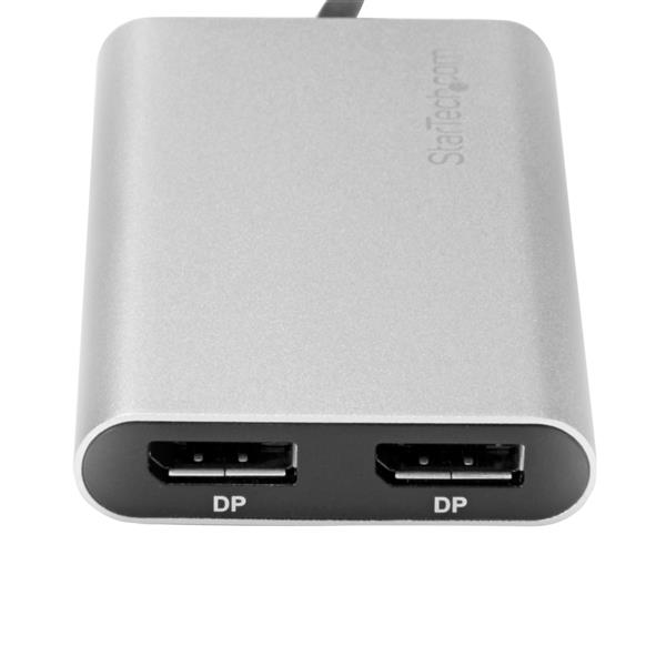 Thunderbolt 3 to Dual DisplayPort Adapter - 4K 60Hz for Mac & Windows - High-Performance Multimonitor Solution